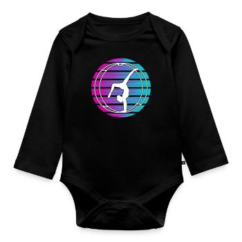 Rhönrad Turnen Rhönradturnen Rhönradturner Sport - Body Bébé bio manches longues - noir - Devant