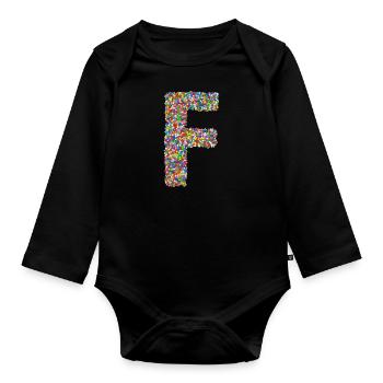 F - Baby Bio-Langarm-Body - Schwarz - Vorne