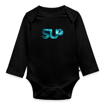 SUP Stand up paddling Paddleboarding - Baby Bio-Langarm-Body - Schwarz - Vorne