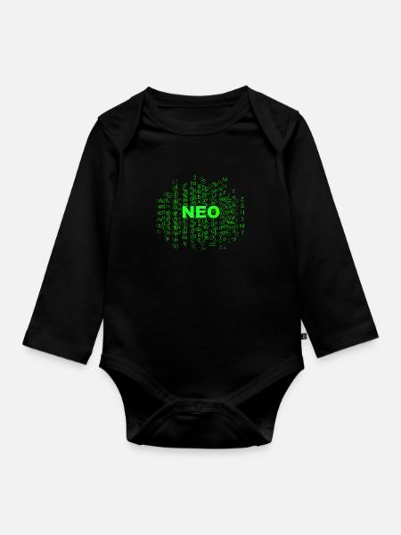 Code neo - Baby Bio-Langarm-Body - Schwarz