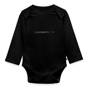 Black Lives Matter - Organic Longsleeve Baby Bodysuit - black - Front