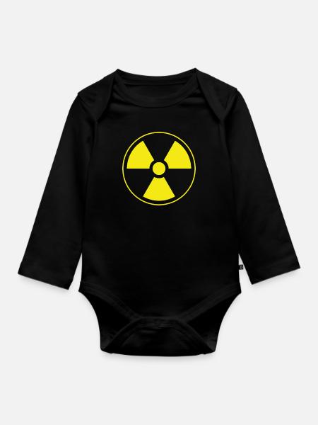 Radioaktiv - Baby Bio-Langarm-Body - Schwarz