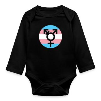 Transgender LGBTQ Pride Month Gay Lesbian - Organic Longsleeve Baby Bodysuit - black - Front
