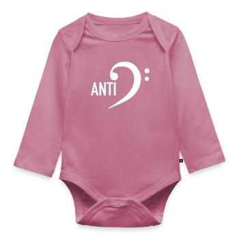 Antifa / Féminisme magique - Body Bébé bio manches longues - mauve - Devant