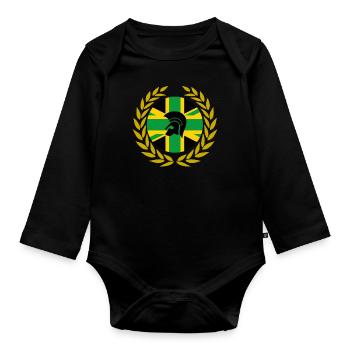 UNITY JAM SKA LAUREL DESIGN - Organic Longsleeve Baby Bodysuit - black - Front