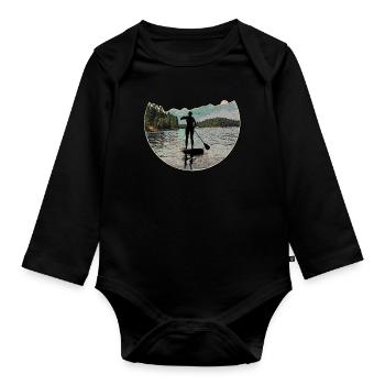 Stand up Paddling | SUP | stand up paddle - Baby Bio-Langarm-Body - Schwarz - Vorne