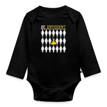 Soyez différent Flamenco - Body Bébé bio manches longues - noir - Devant