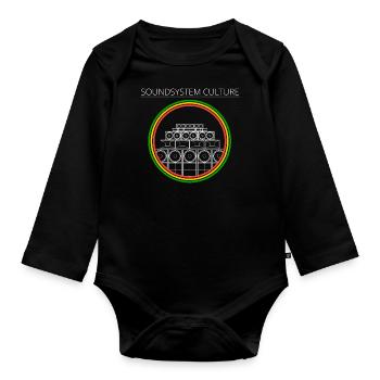 Culture du système sonore de la Jamaïque - Body Bébé bio manches longues - noir - Devant