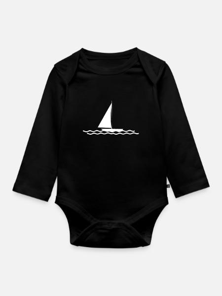 Segeln - Baby Bio-Langarm-Body - Schwarz