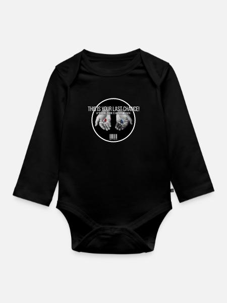 RED PILL BLUE PILL - Organic Longsleeve Baby Bodysuit - black