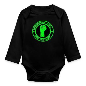 Northern Soul Gardez la foi - Body Bébé bio manches longues - noir - Devant