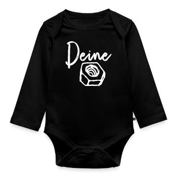 Deine Mutter - Baby Bio-Langarm-Body - Schwarz - Vorne