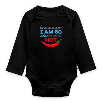 60 ans et chaud - Body Bébé bio manches longues - noir - Devant
