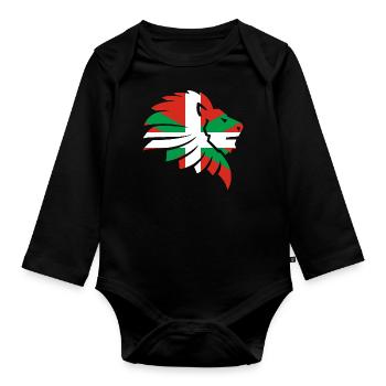 Drapeau Basque Navarre Cadeau Basque Basque - Body Bébé bio manches longues - noir - Devant