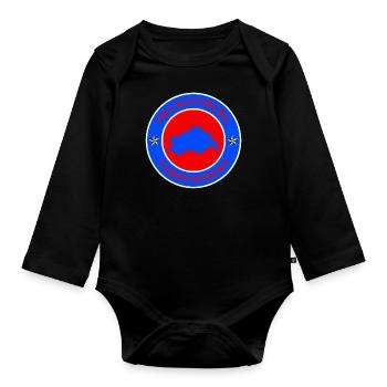 Mecklenburg-Vorpommern Wappen - Baby Bio-Langarm-Body - Schwarz - Vorne