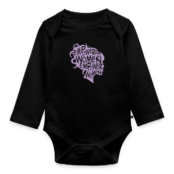 Empowered women Feminist Feminist cadeau - Body Bébé bio manches longues - noir - Devant