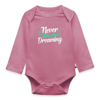 1 NEVER STOP DREAMING - Baby Bio-Langarm-Body - Mauve - Vorne