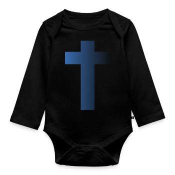Jesus Christ God God - Organic Longsleeve Baby Bodysuit - black - Front