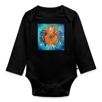 Heart Angel Do - Organic Longsleeve Baby Bodysuit - black - Front