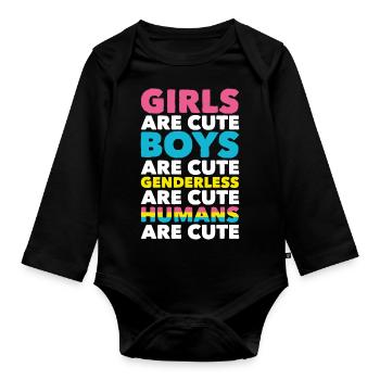 LGBT Pride Pan Gift Pansexual - Organic Longsleeve Baby Bodysuit - black - Front
