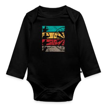 Cadeau sort Fléchettes de lancer - Body Bébé bio manches longues - noir - Devant