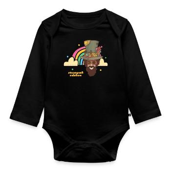 Steampunk Regenbogen - Baby Bio-Langarm-Body - Schwarz - Vorne