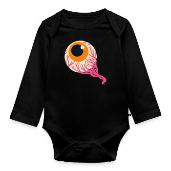 Auge - Baby Bio-Langarm-Body - Schwarz - Vorne