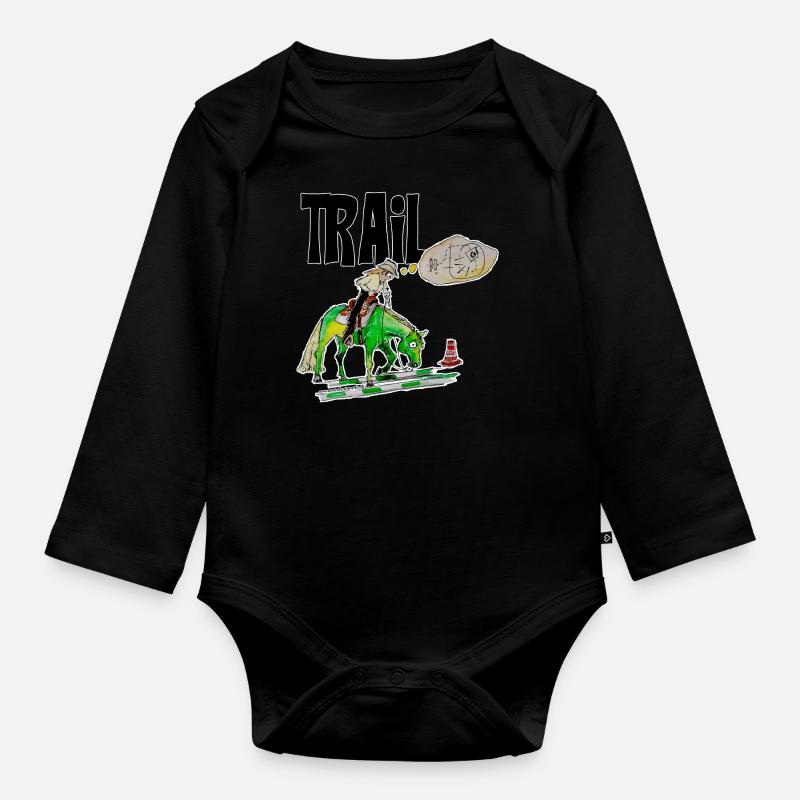 Trail - Baby Bio-Langarm-Body - Schwarz