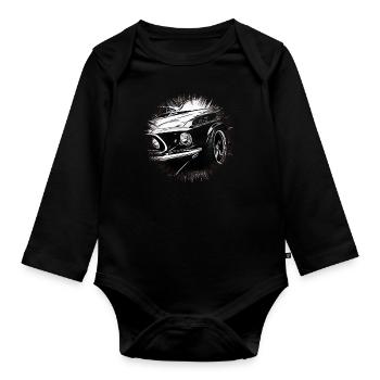 Auto - Baby Bio-Langarm-Body - Schwarz - Vorne