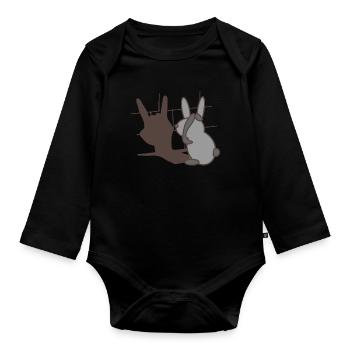 Rock Music Guitar Gift - Organic Longsleeve Baby Bodysuit - black - Front