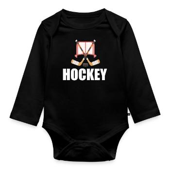 Hockey - Body Bébé bio manches longues - noir - Devant