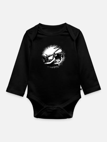 Motorrad - Baby Bio-Langarm-Body - Schwarz