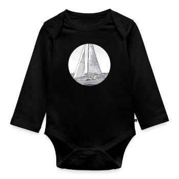 Voile - Body Bébé bio manches longues - noir - Devant