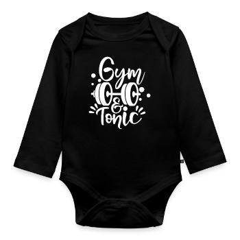 Sport Gym Tonic - Baby Bio-Langarm-Body - Schwarz - Vorne