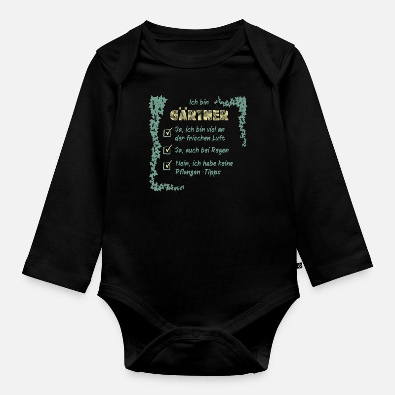 Gärtner - Baby Bio-Langarm-Body - Schwarz
