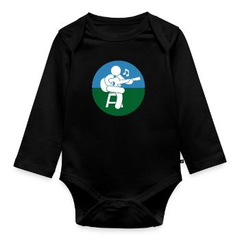 musician - Organic Longsleeve Baby Bodysuit - black - Front