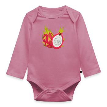Fruits du Dragon - Body Bébé bio manches longues - mauve - Devant