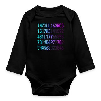 Intelligence Is The Ability To Adapt To Change - Organic Longsleeve Baby Bodysuit - black - Front