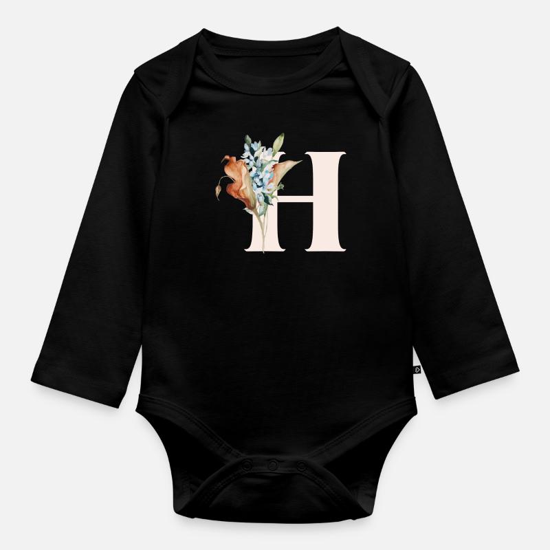 H - Body Bébé bio manches longues - noir