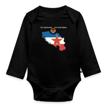 Yugoslavia SFRJ Jugo Kosovo cadeau Tito - Body Bébé bio manches longues - noir - Devant