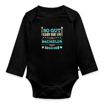 So gut kann nur ein Bachelor aussehen Geschenk - Baby Bio-Langarm-Body - Schwarz - Vorne