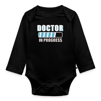 Docteur Docteur Travail Médecins - Body Bébé bio manches longues - noir - Devant