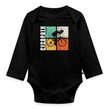 Cycopath vélo Vélo vélo - Body Bébé bio manches longues - noir - Devant