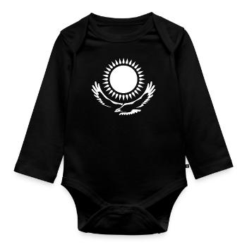 Kazakhstan République cadeau Kazakh Kazaïa - Body Bébé bio manches longues - noir - Devant