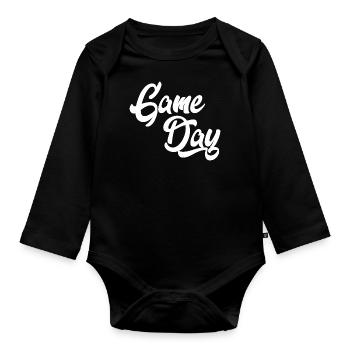 Game day game gamer nerd cadeau adolescent - Body Bébé bio manches longues - noir - Devant