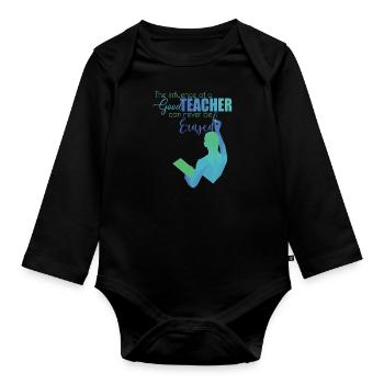 Enseignants - Body Bébé bio manches longues - noir - Devant