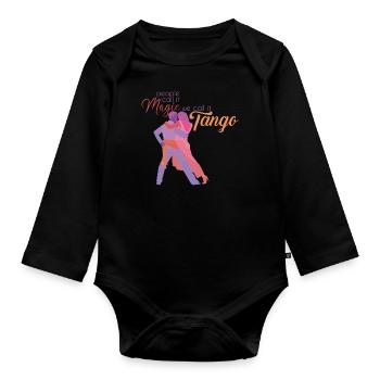 Tango-Tanz - Baby Bio-Langarm-Body - Schwarz - Vorne