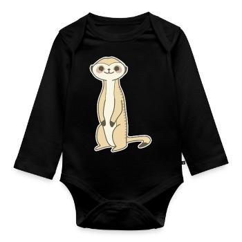 Suricates - Body Bébé bio manches longues - noir - Devant
