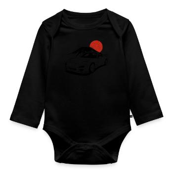 FD3S Geschenk JDM Motorsport Japan Auto - Baby Bio-Langarm-Body - Schwarz - Vorne