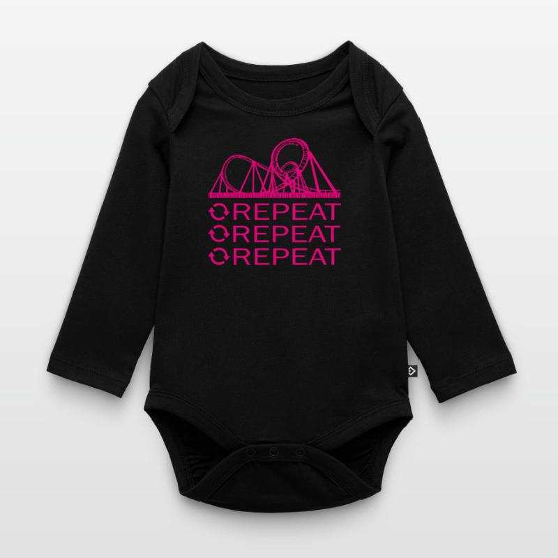 Rollercoaster Roller Coaster Organic Longsleeve Baby Bodysuit